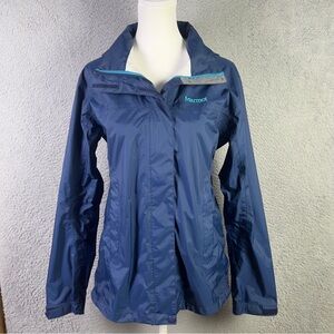 Marmot PreCip Rain Jacket Womens Small Full Zip Hooded Waterproof Outdoors